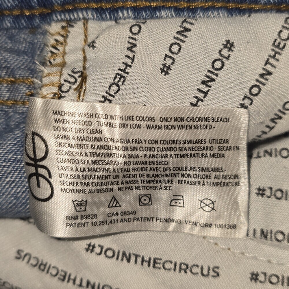 Circus by Sam Edelman Women 31 High Rise Relaxed Straight Jeans Distressed Hem - Picture 14 of 16
